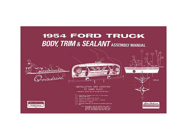 Body Trim and Sealant Assembly Manual - 1954 Pickup - 52 Pages