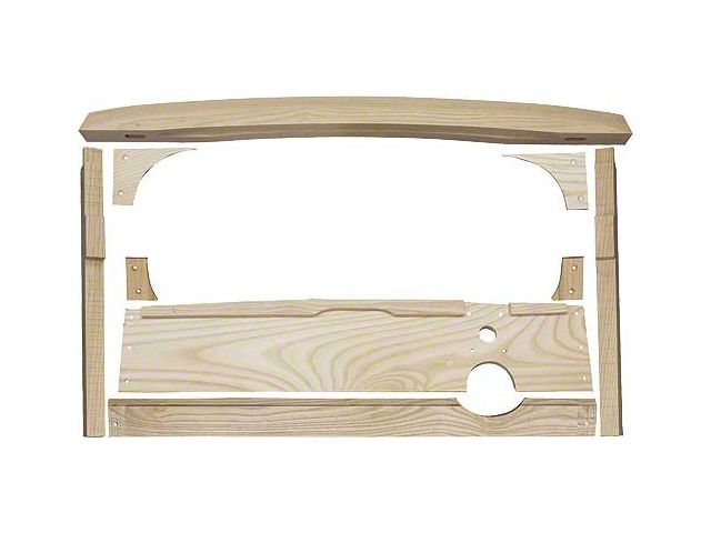 Body Wood - Rear Window Wood Assembly - Ford 3 Window Coupe