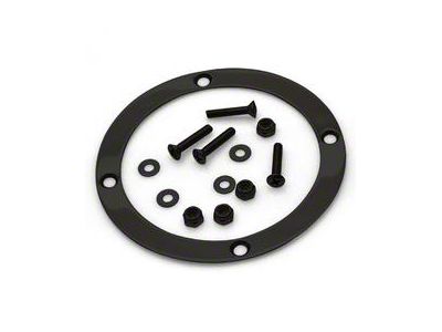 Boot Ring, Billet Aluminum, Round, Midnight Series, Black Anodized, Lokar