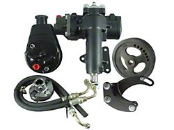 Power Steering Conversion Kit; 12.7:1 Ratio (63-66 Small Block V8 Corvette C2 w/ Manual Steering & Short Water Pump, Excluding 63-66 327 V8 Hi-Ppo)