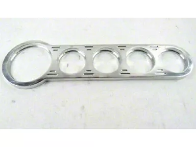 Bous Performance Universal Ball Milled Aluminum Dash Gauge Panel; One 3-3/8-Inch and Three 2-1/16-Inch Holes; Chrome (Universal; Some Adaptation May Be Required)