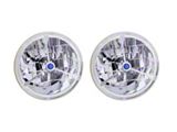 Bous Performance 7-Inch H4 Headlights with Blue Halo; Clear (Universal; Some Adaptation May Be Required)