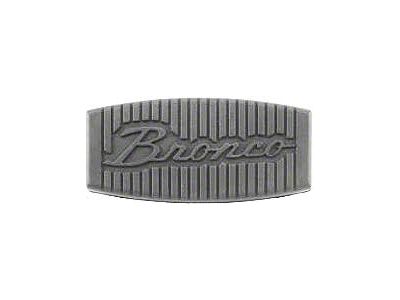 Brake & Clutch Pedal Pad - Bronco Script - Automatic Transmission