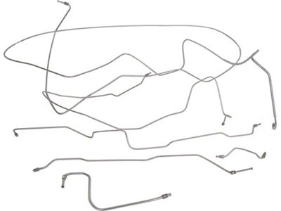 Brake Line Kit - Stainless Steel - Power Drum Brakes - FordGalaxie