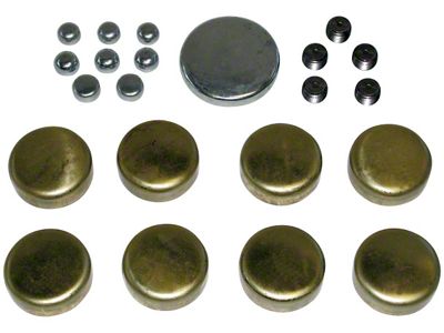 Brass Freeze Plug Kit; For Oldsmobile V8 Engines Including 403; All Sizes Needed Included