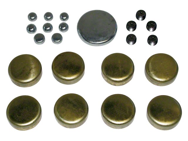 Brass Freeze Plug Kit; For Small Block Chevy 400 Engines; All Sizes Included