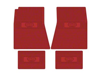 Chevelle SS Floor Mat, 454 Vinyl Medium Bright Red 1970-1972