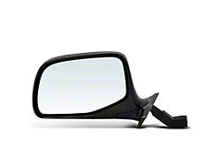 Manual Folding Mirror; Smooth Black; Driver Side (92-96 Bronco)