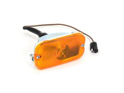 Turn Signal Parking Light Assembly; Amber Lens (66-68 Bronco)