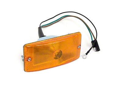 Turn Signal Parking Light Assembly; Amber Lens (69-77 Bronco)