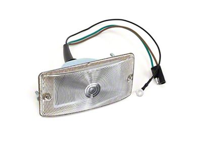 Turn Signal Parking Light Assembly; Clear Lens (69-77 Bronco)
