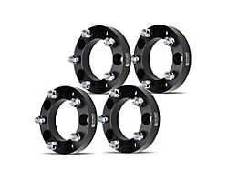 1.25-Inch 5-Lug Wheel Spacers; Black; Set of Four (66-96 Bronco)