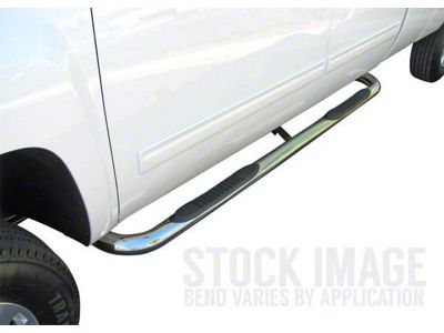 3-Inch Round Side Step Bars; Stainless Steel (80-96 Bronco)
