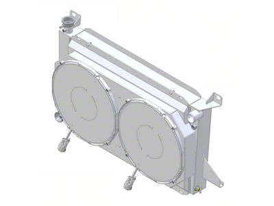 Aluminum Radiator and Brushless Cooling Fan Kit; 2.75-Inch Core (85-96 V8 Bronco w/ Manual Transmission)