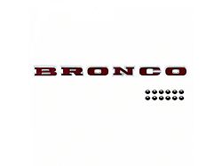Bronco Grille Letters; Chrome with Red Inlay (66-77 Bronco)