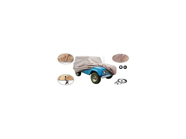 Bronco Cover - Poly-Cotton - With Optional Rear-Mounted Spare Tire