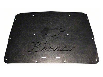 Bronco Hood Cover and Insulation Kit, AcoustiHOOD, Horse With Bronco Script, 1966-1977