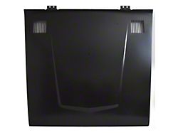Hood with Catch, Vent and Washer Holes; Unpainted (66-77 Bronco)