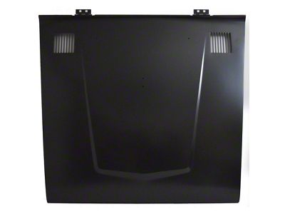 Hood with Catch, Vent and Washer Holes; Unpainted (66-77 Bronco)