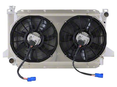 Radiator Shroud with Brushless Cooling Fans; 300-Watt (85-96 Bronco)
