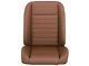 TMI Cruiser Classic Bucket Seats; Saddle Brown Vinyl with White Stitching (Universal; Some Adaptation May Be Required)
