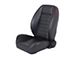 TMI Cruiser Low Back Bucket Seats; Black Madrid Vinyl with Blue Stitching (Universal; Some Adaptation May Be Required)