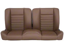 Cruiser Collection Pro-Bench Split Back Seat; 55-Inch; Saddle Brown Vinyl with Brown Stitching (Universal; Some Adaptation May Be Required)