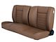 TMI Cruiser Pro-Bench Split Back Seat; 60-Inch; Saddle Brown Vinyl with Brown Stitching (Universal; Some Adaptation May Be Required)