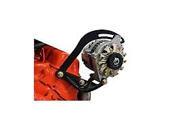 Brothers Trucks Alternator Bracket; Driver Side; Black (67-72 Small Block V8 C/K10)