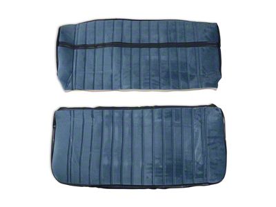 Brothers Trucks Cloth/Vinyl Seat Upholstery Kit; Navy (73-80 C/K10 Regular Cab)