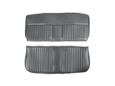 Brothers Trucks Deluxe Pleat Vinyl Front Seat Upholstery Kit; Charcoal (81-86 C/K10)
