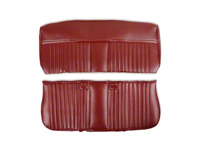 Brothers Trucks Deluxe Pleat Vinyl Front Seat Upholstery Kit; Maroon (81-86 C/K10)