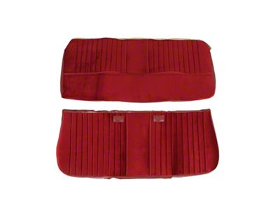 Brothers Trucks Front Bench Seat Upholstery Kit; Maroon Vinyl and Burgundy Velour (81-86 C/K10)
