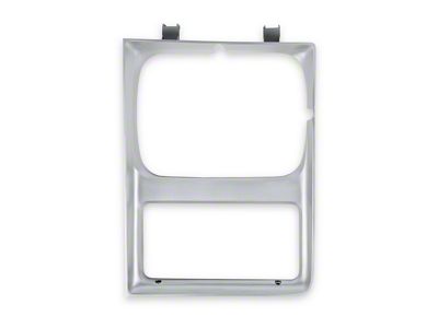 Brothers Trucks Headlight Bezel; Driver Side; Silver (85-86 C/K10 w/ Single Headlights)