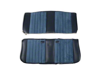 Brothers Trucks Standard Pleat Cloth/Vinyl Front Seat Upholstery Kit; Navy (81-86 C/K10)