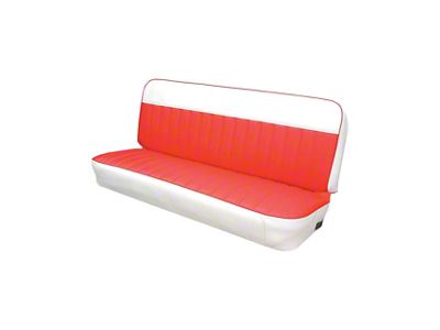 Brothers Trucks Two Tone Bench Seat Upholstery Kit; Red and White Vinyl (60-66 C/K10)