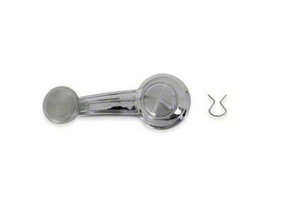 Brothers Trucks Window Crank with Clear Knob; Chrome (67-72 C/K10)