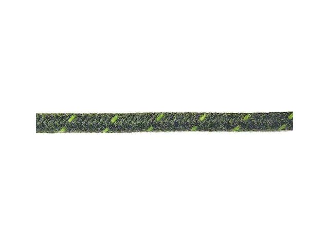 Bulk Wire - Black With Green Tracer - 16 Gauge - Cloth Covered - Sold By The Foot