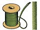Bulk Wire - Green - 16 Gauge - Cloth Covered - Sold By The Foot