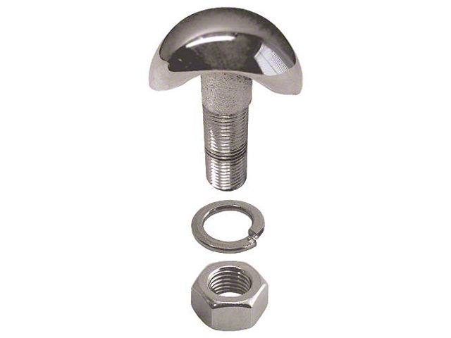 Bumper Bolt - Crescent - With Nut & Washer - Stainless Cover - 2 Long Overall - Ford Passenger