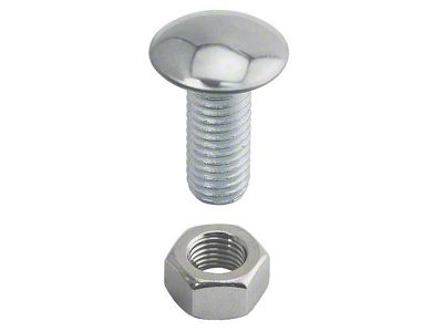 Bumper Bolt - Stainless Steel Cap - 7/16-14 X 1-1/4 - With Hex Nut - Ford & Mercury