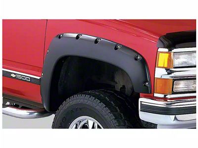 Bushwacker Pocket Style Fender Flares; Front; Matte Black (88-00 C1500/C2500/C3500/K1500/K2500/K3500 Fleetside)