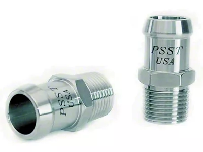 Bypass Hose Fitting, Big Block, Slotted, Stainless Steel