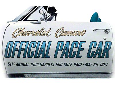 Indy 500 Pace Car Door Decal Set (1967 Camaro Base, RS)