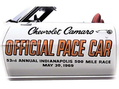 Indy 500 Pace Car Door Decals (1969 Camaro Base, RS)