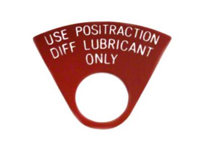 Posi Rear End Tag with 1-Inch Hole; Red (67-81 Camaro)