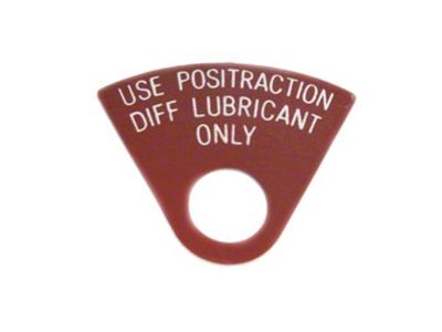 Posi Rear End Tag with 3/4-Inch Hole; Red (67-81 Camaro)