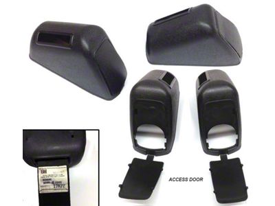 Seat Belt Retractor Covers with Access Doors; Robbins 3200 (71-73 Camaro)