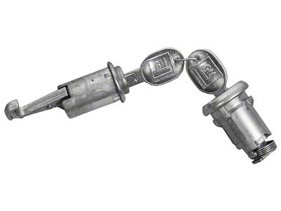 Trunk and Glove Box Locks Keys; Round Head (1968 Camaro)