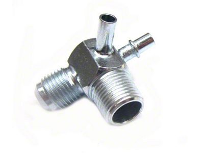 Vacuum Line Fitting; 1 Threaded/2 Vacuum Ports (67-72 Camaro)